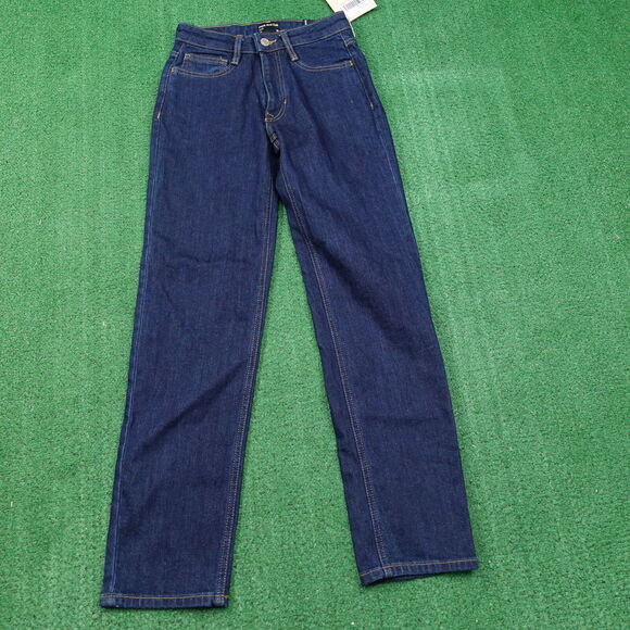 NWT FRANK AND OAK CYNDI STRAIGHT FIT DENIM BLUE JEANS WOMENS SIZE 24 NEW! - Picture 1 of 12
